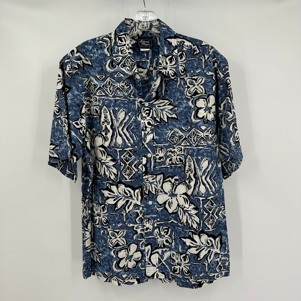 Mens Vintage Hawaiin Shirt Size M Tropical‎ Floral Resort Vacation Cruise Aloha